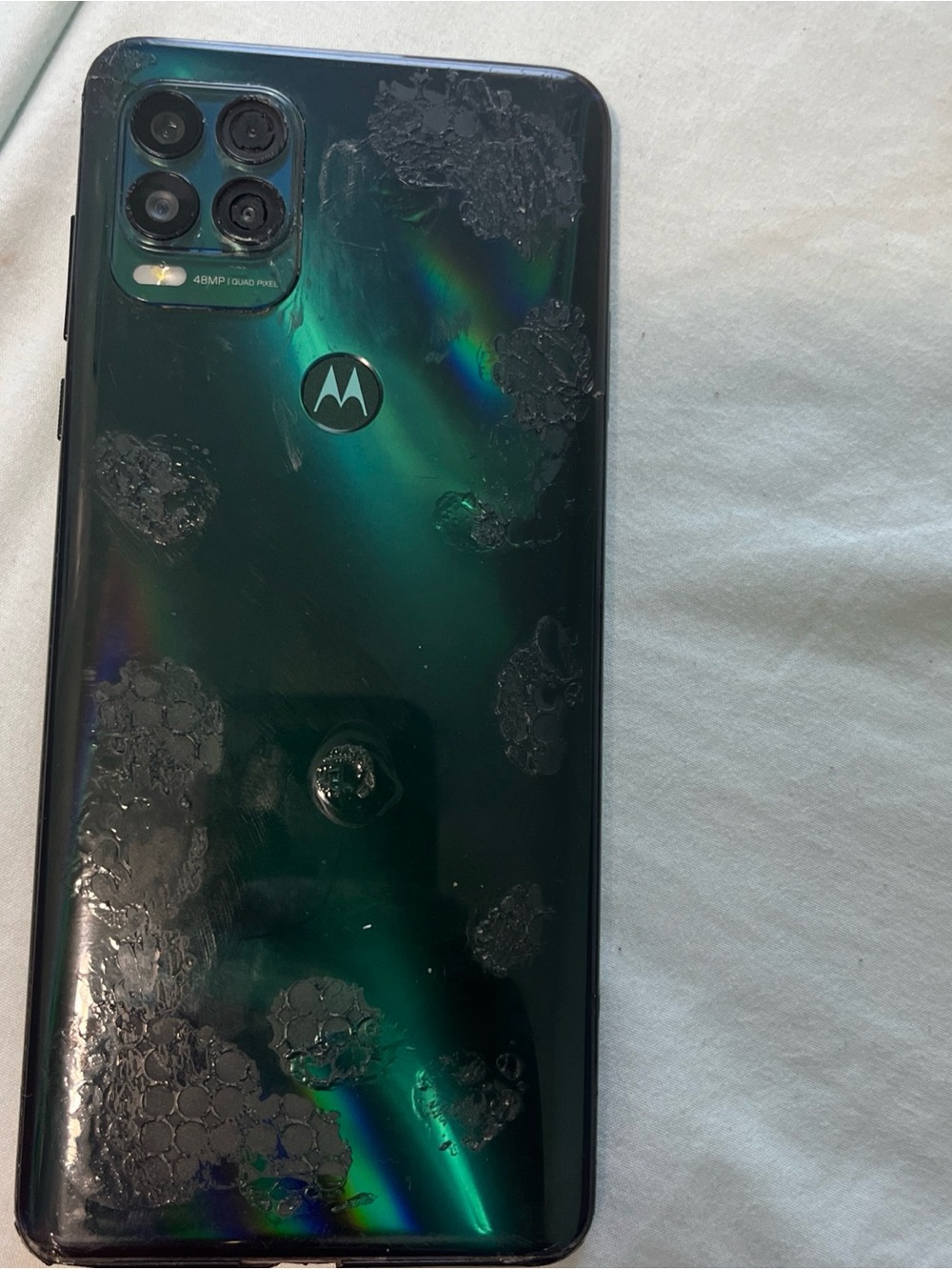 Motorola Emerald Green Iridescent Phone - Multi-Camera Back
